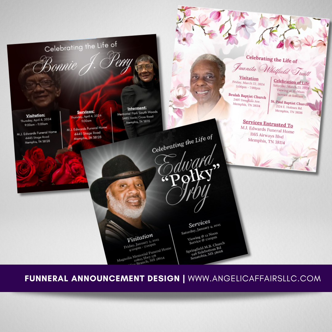 Funeral Announcement Design