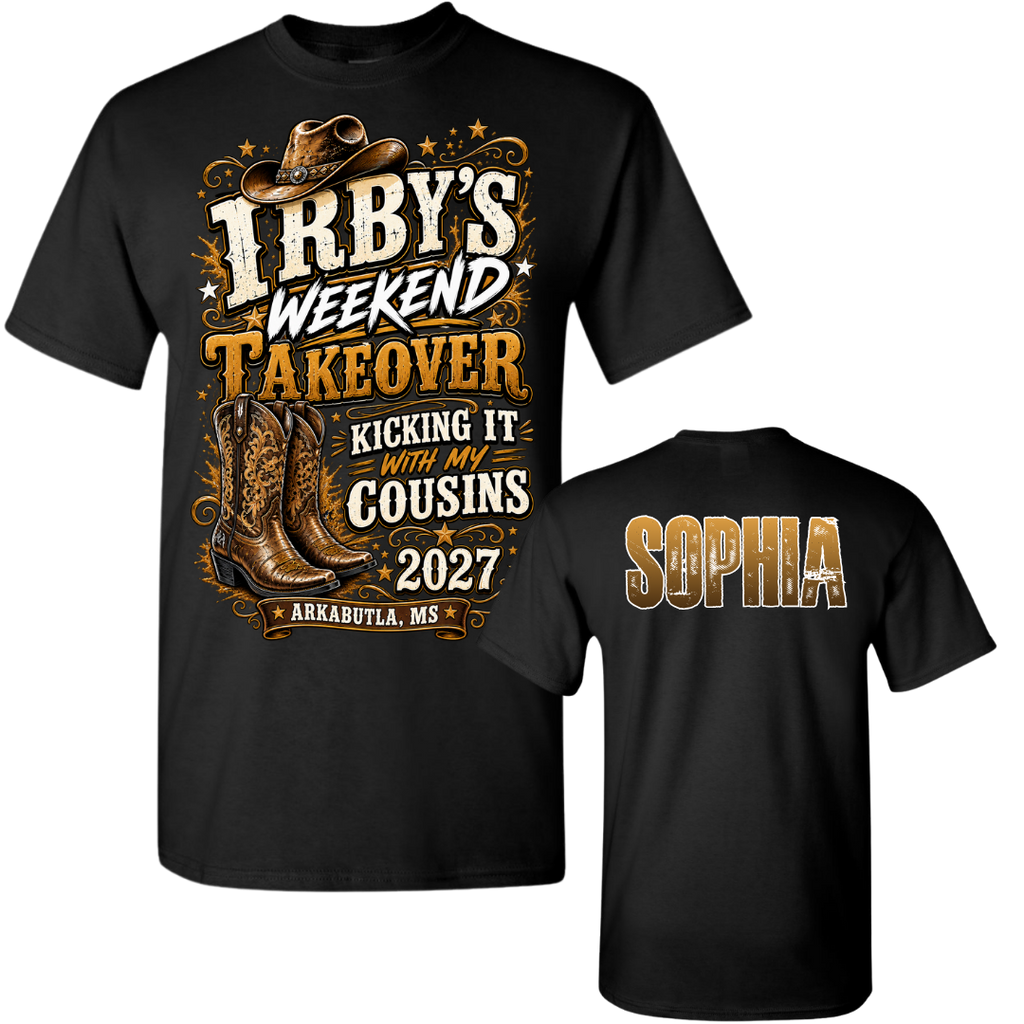 "Irby Weekend Takeover" T-shirts