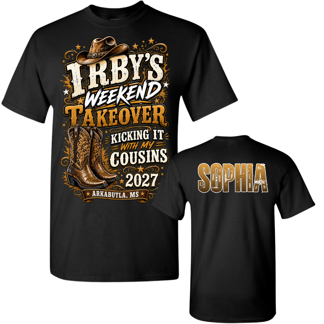 "Irby Weekend Takeover" T-shirts